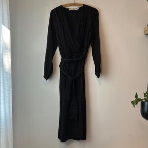 Elegant Black Wrap Dress